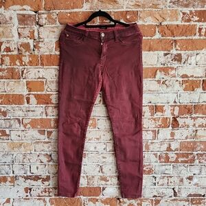 Burgundy Hudson Skinny Jeans